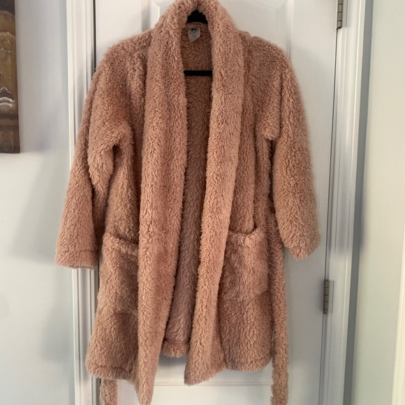 Natori Womens Dusty Rose Pink Plush Sherpa Robe Shawl Collar S/M RN89782 - Picture 2 of 9
